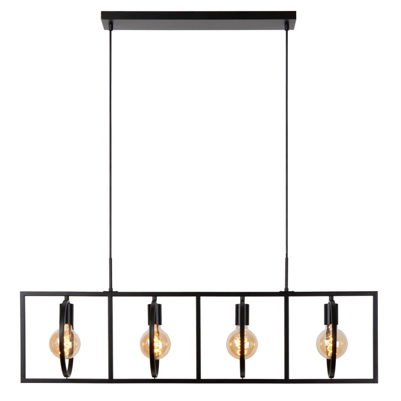 Lucide SUUS - Závesné svietidlo - 4xE27 - Čierne